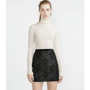 Zara leather lace skirt
